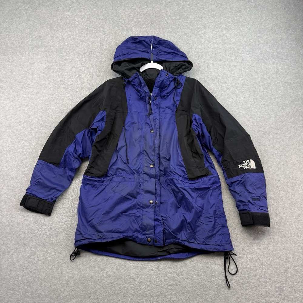 Vtg 90s North Face‎ Goretex Blue Colorblock Mountain Light Jacket Womens Medium